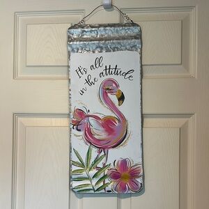 Call It Spring Flamingo Attitude Wall Art - Pink and Green